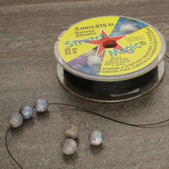 Stretch Magic&reg; 0.5mm Black Bead & Jewelry Cord, 25m {4}