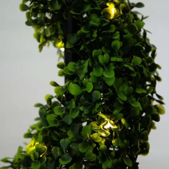 4ft. LED UV Resistant Boxwood Spiral Topiary Tree in Decorative Planter {7}