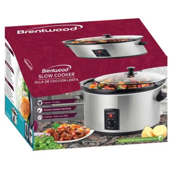 Brentwood 8qt. Stainless Steel Slow Cooker {10}