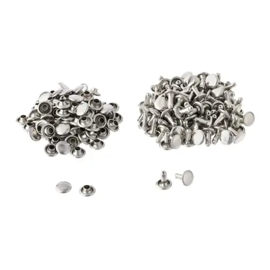 Small Nickel Double-Cap Rivets, 100ct. by Make Market&reg; {1}