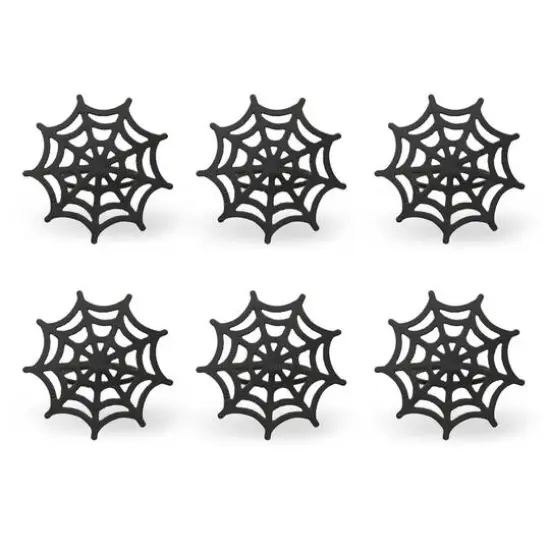 Black Spider Web Napkin Ring Set, 6ct. {1}