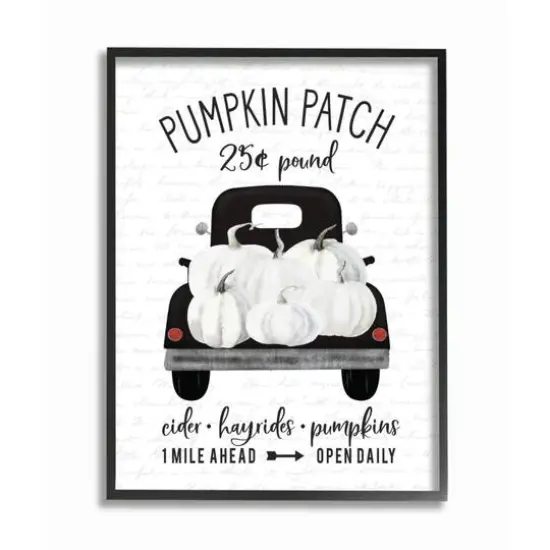 Stupell Industries Pumpkin Patch Farm Black Framed Wall Art {1}