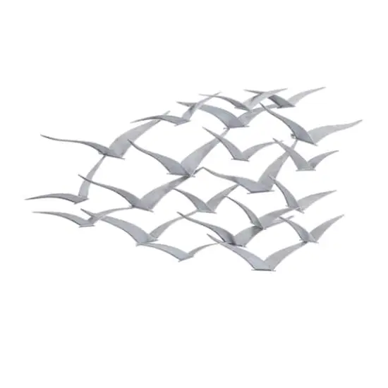 Silver Metal Contemporary Wall Decor, 25" x 48" x 3" {3}