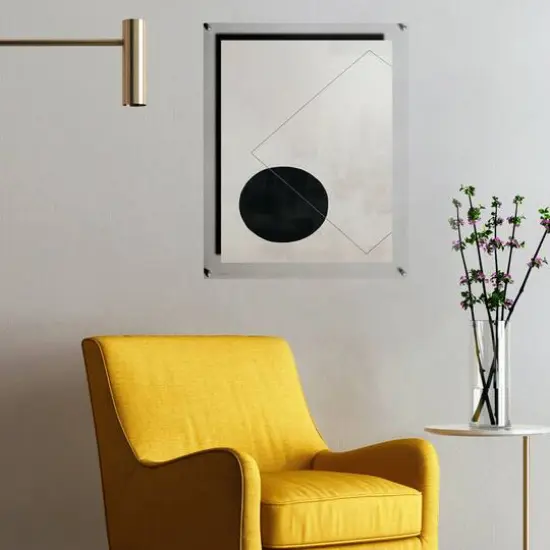 Cool Modern Frames 2 Pack Clear Acrylic Float Frame with Silver Hardware {6}