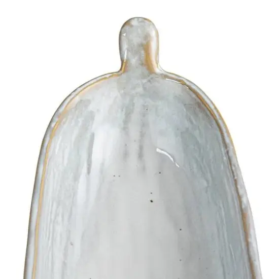 Hello Honey&reg; 13.25" Long White Stoneware Dish with Reactive Glaze {8}