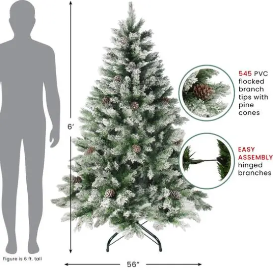 6ft. Unlit Angel Pine Artificial Christmas Tree {5}