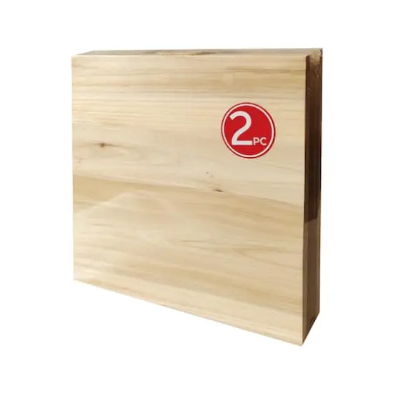 10" x 10" Natural Wood Square Plaques by Make Market&reg;, 2ct. {5}