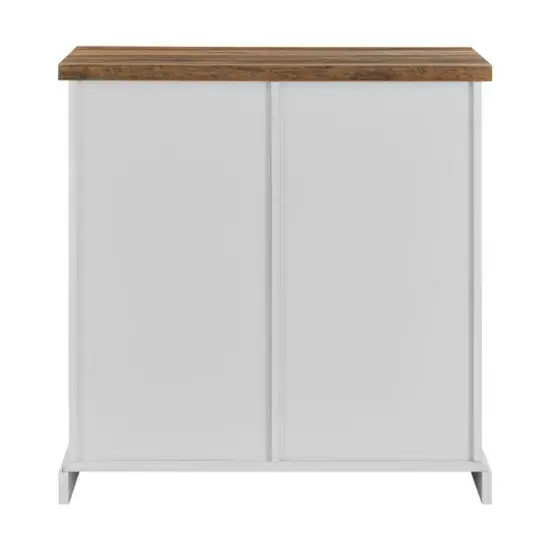 Walker Edison Reclaimed Barnwood 32" Sliding Barn Door Farmhouse Accent Cabinet {8}