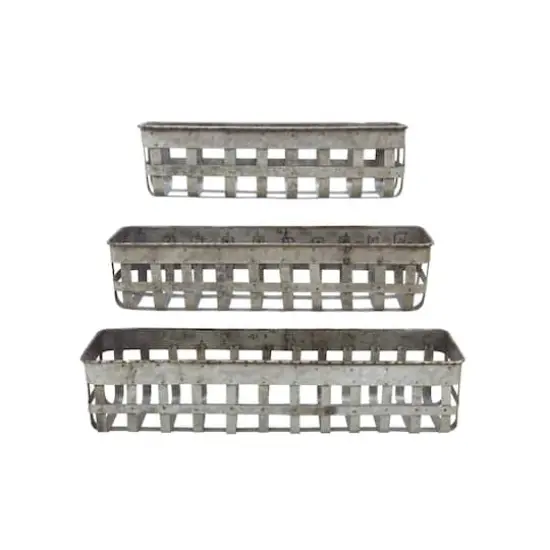 Hello Honey&reg; Rectangle Open Weave Iron Baskets Set {1}
