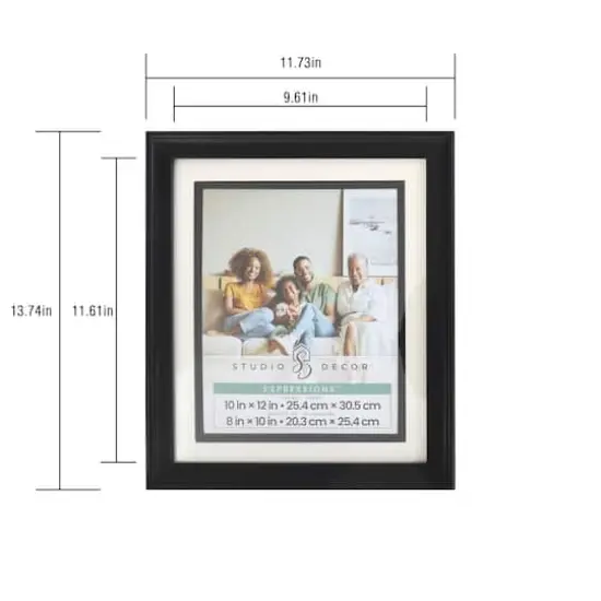 Expressions™ 8" x 10" Black Tabletop Frame with Mat by Studio Décor® {6}