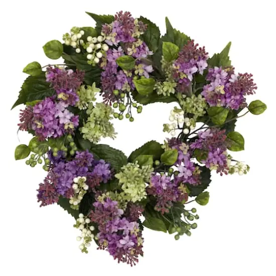 20" Purple & Green Lilac Wreath {1}