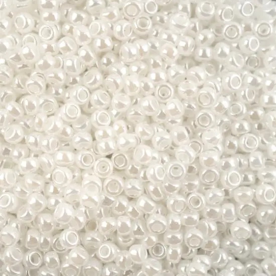John Bead 11/0 Miyuki Glass Seed Beads, 13g White Pearl Ceylon {1}