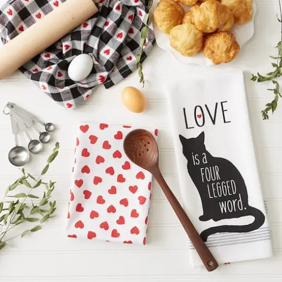 Assorted Cat Love Dishtowel (Set of 3) {6}
