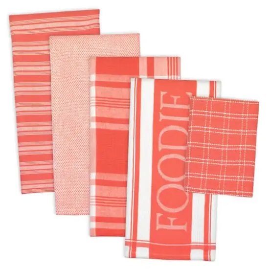 DII&reg; Foodie Dish Towel & Dishcloth Set Coral {1}