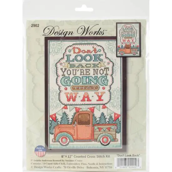 Design Works&trade; Don't Look Back Counted Cross Stitch Kit {3}