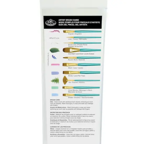 Royal & Langnickel&reg; Menta&trade; Round & Wash Synthetic Acrylic 5 Piece Brush Set {5}