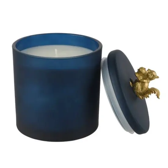 14oz. Scented Fall Icon Filled Candle in Frosted Glass Jar by Ashland&reg; Morning Chill/Squirrel Figure {3}