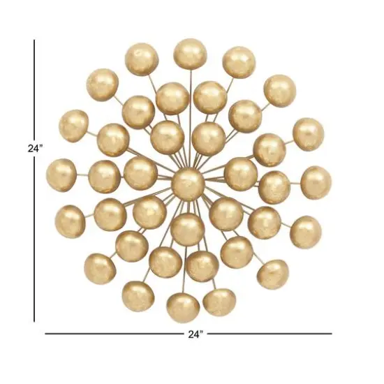Gold Glam Ornamental Metal Wall Decoration {5}