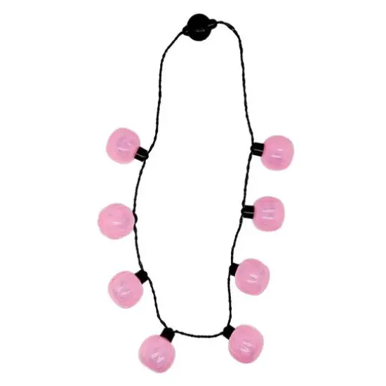 33" Pink Jack-O'-Lantern Necklace {4}