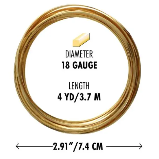 The Beadsmith® Wire Elements™ 18 Gauge Tarnish Resistant Square Soft Temper Wire, 4yd. Gold {6}