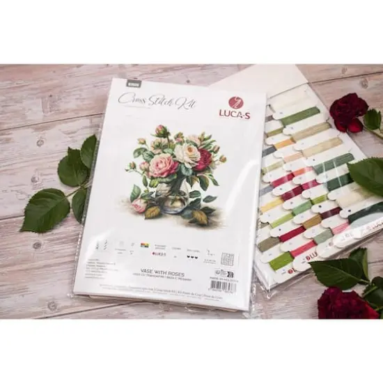 Luca-S Vase with Roses Counted Cross Stitch Kit {5}