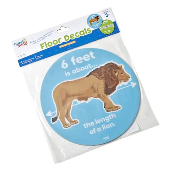 Hand2mind&reg; Social Distance Circles Floor Decals, 8ct. {1}