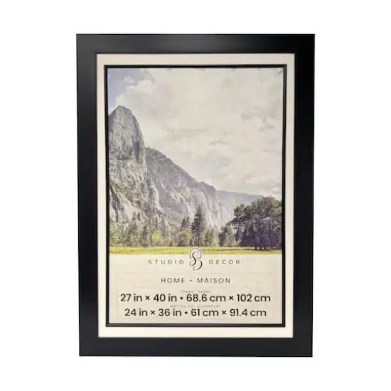 Home Black Flat Frame with Beveled Mat by Studio D&eacute;cor&reg; {1}