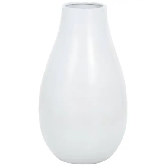 27.5" Ceramic Minimalistic Floor Vase White {7}