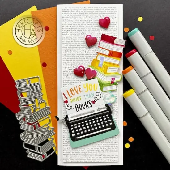 Hero Arts Fancy Dies-Stacked Books {4}