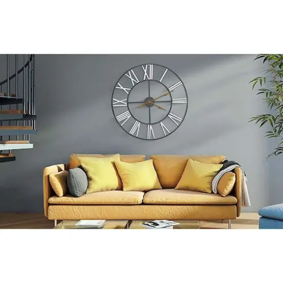Sorbus&reg; 24" Round Oversized Wall Clock Gray/White {6}