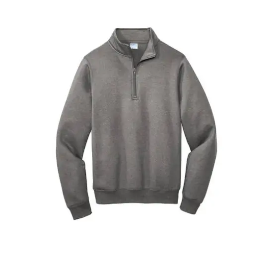 Port & Company&reg; Core Fleece 1/4 Zip Pullover Sweatshirt Graphite Heather {1}