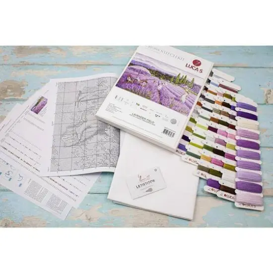 Luca-s Lavender Field Counted Cross Stitch Kit {6}