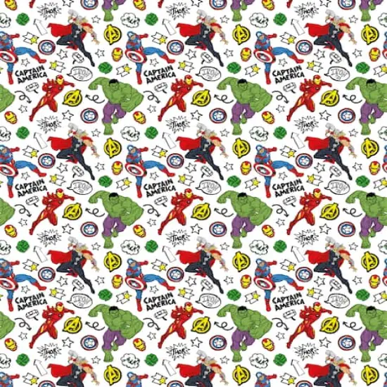 Marvel Avengers Doodle Adventure Cotton Fabric {1}