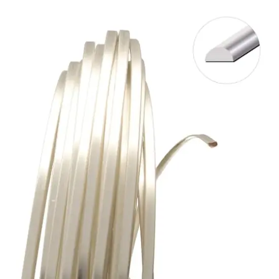 The Beadsmith&reg; Wire Elements&trade; 16 Gauge Tarnish Resistant Medium Temper Silver Half Round Wire, 4yd. {3}