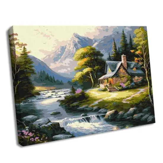 Ideyka House in the Mountains Painting by Numbers Kit {1}