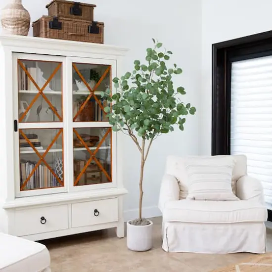 6ft. Potted Artificial Eucalyptus Tree {3}