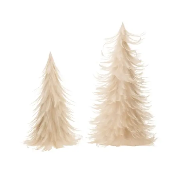 Hello Honey&reg; Cream Decorative Feather Tree Set {1}
