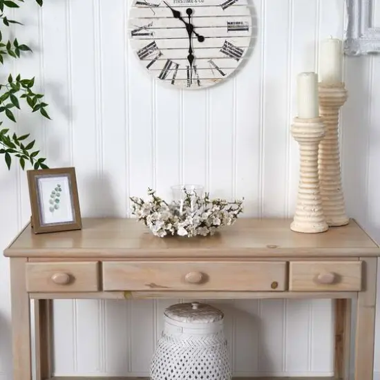 6.5" White Plum Blossom Candelabrum {6}