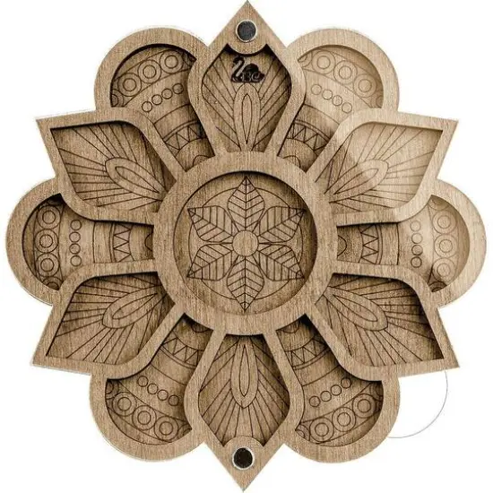 Wonderland Crafts 5.75" Mandala Bead Organizer with Transparent Cover {1}