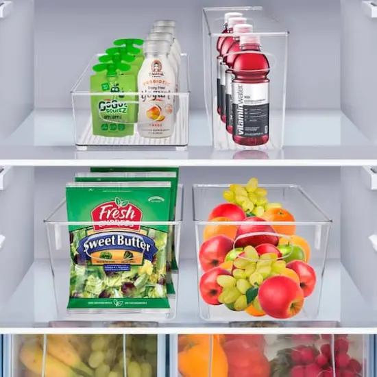 Sorbus Clear Fridge & Freezer Organizing Bin Set {3}