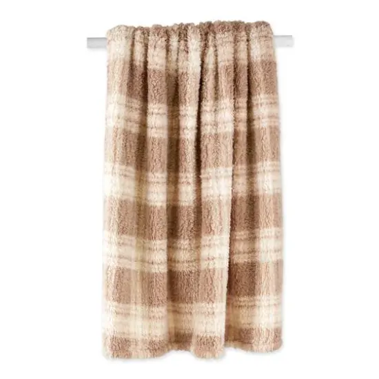 DII&reg; Stone Farmhouse Plush Plaid Throw {4}