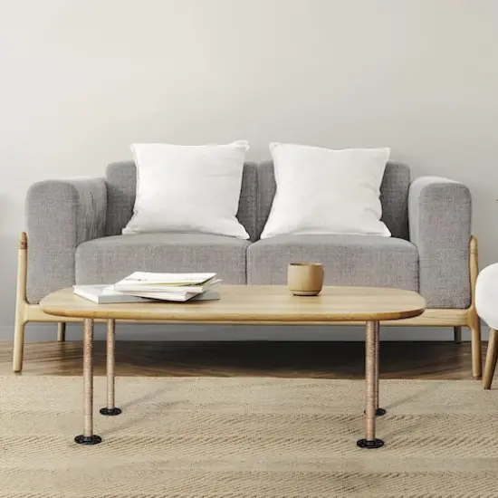 NEX&trade; Brown Industrial Pipe Metal Table Legs with Casters, 4ct. {8}