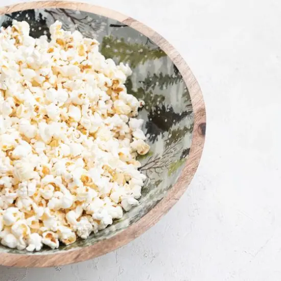 Hello Honey&reg; 13" Multicolor Enameled Mango Wood Bowl with Trees Pattern {4}