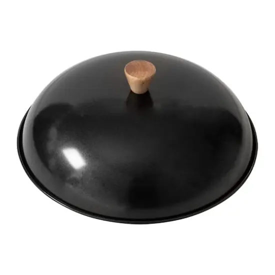 Honey Can Do 14'' Joyce Chen Classic Series Carbon Steel Wok Lid with Birch Knob {3}