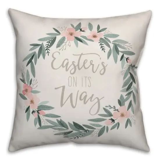 Easter's on Its Way Throw Pillow {1}