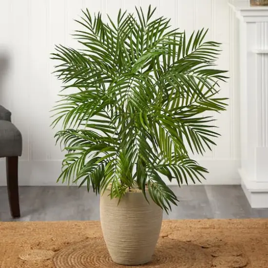 4ft. Areca Palm Artificial Tree in Sand Colored Planter {3}