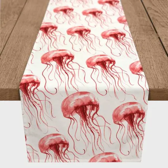 Jellyfish Outdoor Table Runner Red {4}