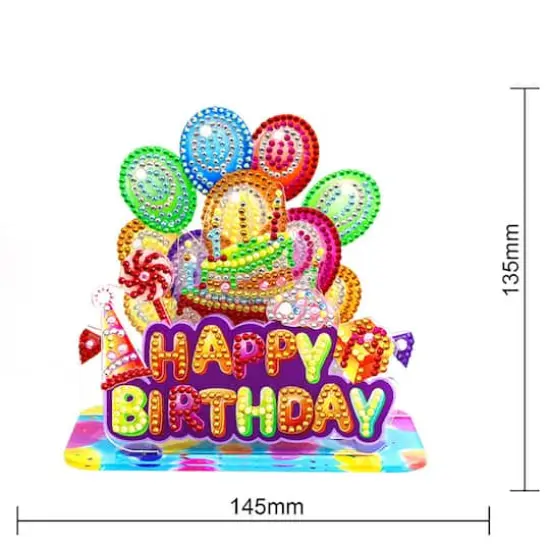 Sparkly Selections Happy Birthday 3D Decoration Diamond Painting {3}