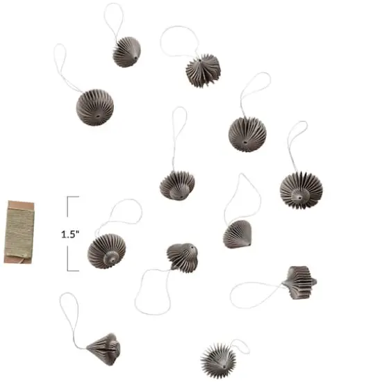 Hello Honey&reg; Paper Honeycomb Ornaments with String DIY Garland Gray {4}