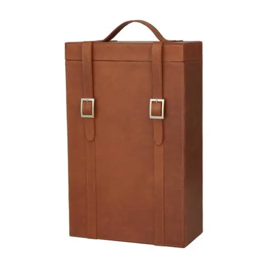 Tan Modern Wine Holder, 9" x 5" x 16" {1}